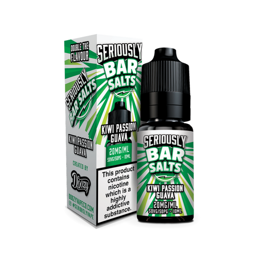 Doozy | Seriously Bar Salts | Kiwi Passion Guava | Nic Salt | 10ml