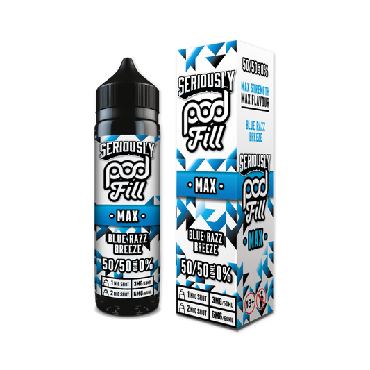 Doozy | Seriously Pod Fill Max | Blue Razz Breeze | Shortfill | 40ml