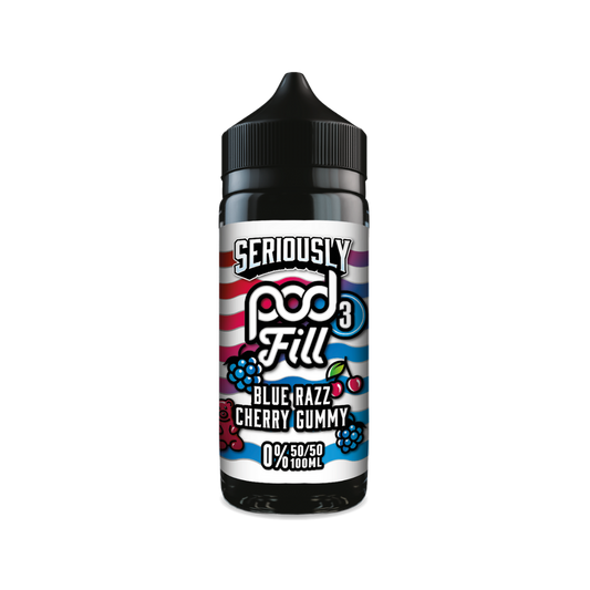 Doozy | Seriously Pod Fill X3 | Blue Razz Cherry Gummy | Shortfill | 100ml