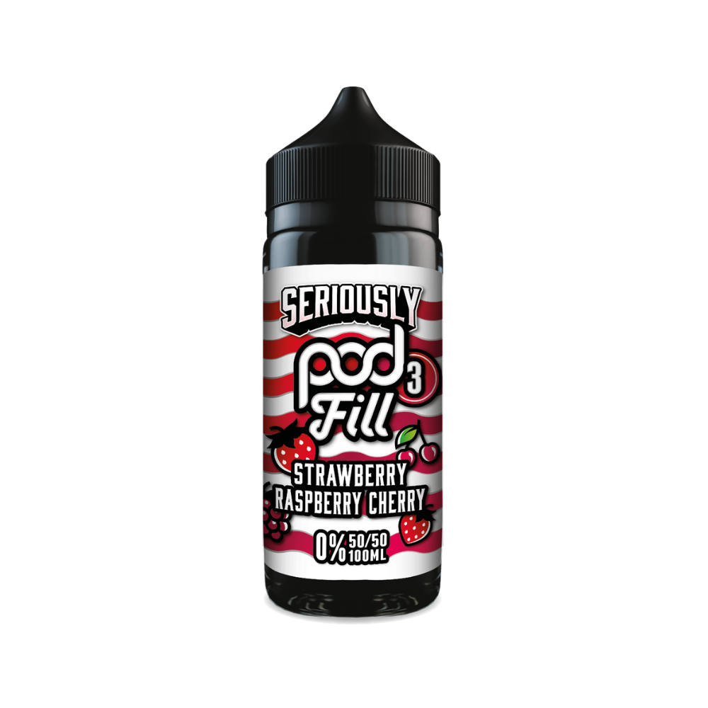 Doozy | Seriously Pod Fill X3 | Strawberry Raspberry Cherry | Shortfill | 100ml