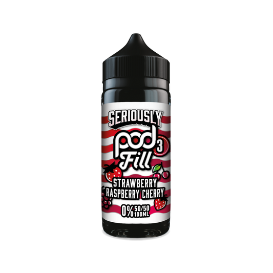 Doozy | Seriously Pod Fill X3 | Strawberry Raspberry Cherry | Shortfill | 100ml