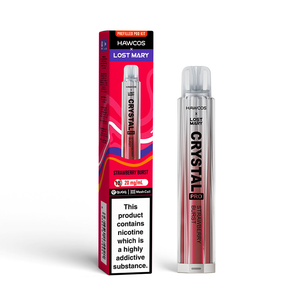 Hawcos x Lost Mary Crystal Pro Strawberry Burst Prefilled Pod Kit