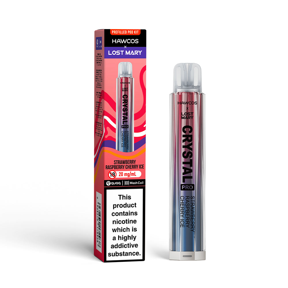 Hawcos x Lost Mary Crystal Pro Strawberry Raspberry Cherry Ice Prefilled Pod Kit