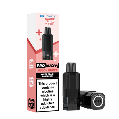 Hayati Pro Max 6K | Replacement Pods | White Peach Raspberry